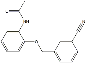 N-{2-[(3-cyanobenzyl)oxy]phenyl}acetamide 结构式