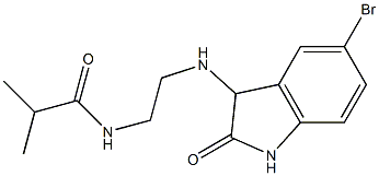 N-{2-[(5-bromo-2-oxo-2,3-dihydro-1H-indol-3-yl)amino]ethyl}-2-methylpropanamide 结构式