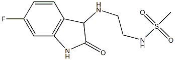 N-{2-[(6-fluoro-2-oxo-2,3-dihydro-1H-indol-3-yl)amino]ethyl}methanesulfonamide 结构式