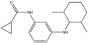 N-{3-[(2,6-dimethylcyclohexyl)amino]phenyl}cyclopropanecarboxamide 结构式