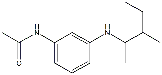 N-{3-[(3-methylpentan-2-yl)amino]phenyl}acetamide 结构式