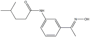 N-{3-[1-(hydroxyimino)ethyl]phenyl}-4-methylpentanamide 结构式