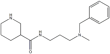 N-{3-[benzyl(methyl)amino]propyl}piperidine-3-carboxamide 结构式