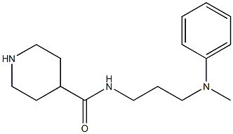 N-{3-[methyl(phenyl)amino]propyl}piperidine-4-carboxamide 结构式