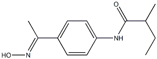 N-{4-[(1E)-N-hydroxyethanimidoyl]phenyl}-2-methylbutanamide 结构式