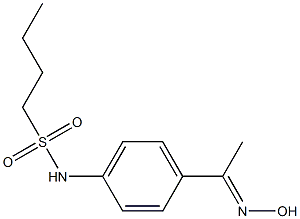 N-{4-[(1E)-N-hydroxyethanimidoyl]phenyl}butane-1-sulfonamide 结构式