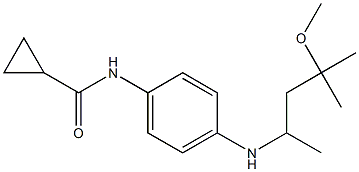 N-{4-[(4-methoxy-4-methylpentan-2-yl)amino]phenyl}cyclopropanecarboxamide 结构式