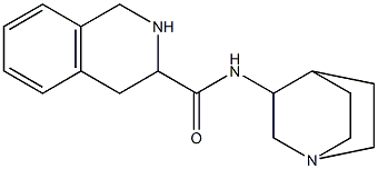 N-1-azabicyclo[2.2.2]oct-3-yl-1,2,3,4-tetrahydroisoquinoline-3-carboxamide 结构式