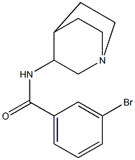 N-1-azabicyclo[2.2.2]oct-3-yl-3-bromobenzamide 结构式