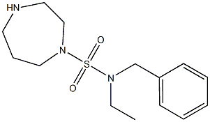 N-benzyl-N-ethyl-1,4-diazepane-1-sulfonamide 结构式