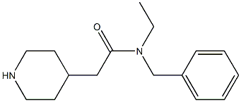 N-benzyl-N-ethyl-2-(piperidin-4-yl)acetamide 结构式