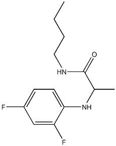 N-butyl-2-[(2,4-difluorophenyl)amino]propanamide 结构式