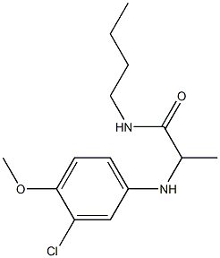 N-butyl-2-[(3-chloro-4-methoxyphenyl)amino]propanamide 结构式