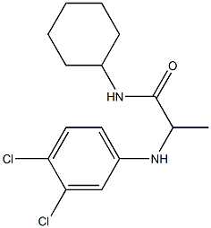 N-cyclohexyl-2-[(3,4-dichlorophenyl)amino]propanamide 结构式