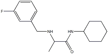 N-cyclohexyl-2-{[(3-fluorophenyl)methyl]amino}propanamide 结构式