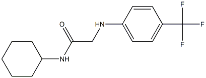 N-cyclohexyl-2-{[4-(trifluoromethyl)phenyl]amino}acetamide 结构式