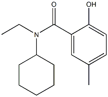 N-cyclohexyl-N-ethyl-2-hydroxy-5-methylbenzamide 结构式