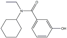 N-cyclohexyl-N-ethyl-3-hydroxybenzamide 结构式