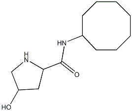 N-cyclooctyl-4-hydroxypyrrolidine-2-carboxamide 结构式