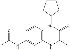 N-cyclopentyl-2-[(3-acetamidophenyl)amino]propanamide 结构式