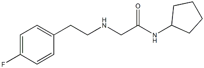 N-cyclopentyl-2-{[2-(4-fluorophenyl)ethyl]amino}acetamide 结构式