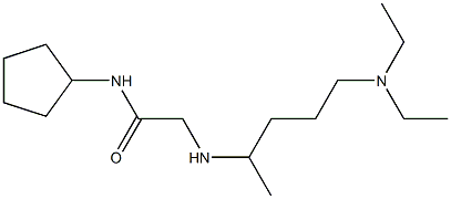 N-cyclopentyl-2-{[5-(diethylamino)pentan-2-yl]amino}acetamide 结构式