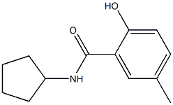 N-cyclopentyl-2-hydroxy-5-methylbenzamide 结构式