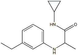 N-cyclopropyl-2-[(3-ethylphenyl)amino]propanamide 结构式