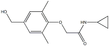 N-cyclopropyl-2-[4-(hydroxymethyl)-2,6-dimethylphenoxy]acetamide 结构式