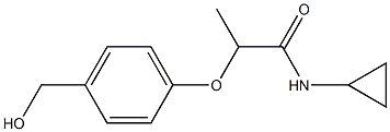 N-cyclopropyl-2-[4-(hydroxymethyl)phenoxy]propanamide 结构式