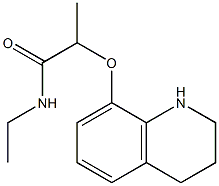 N-ethyl-2-(1,2,3,4-tetrahydroquinolin-8-yloxy)propanamide 结构式