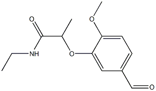 N-ethyl-2-(5-formyl-2-methoxyphenoxy)propanamide 结构式