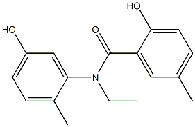 N-ethyl-2-hydroxy-N-(5-hydroxy-2-methylphenyl)-5-methylbenzamide 结构式