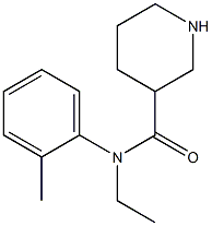 N-ethyl-N-(2-methylphenyl)piperidine-3-carboxamide 结构式