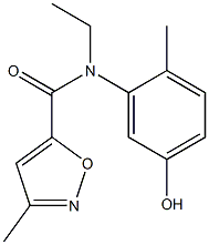 N-ethyl-N-(5-hydroxy-2-methylphenyl)-3-methyl-1,2-oxazole-5-carboxamide 结构式