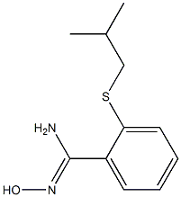 N'-hydroxy-2-[(2-methylpropyl)sulfanyl]benzene-1-carboximidamide 结构式