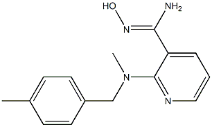 N'-hydroxy-2-{methyl[(4-methylphenyl)methyl]amino}pyridine-3-carboximidamide 结构式