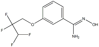 N'-hydroxy-3-(2,2,3,3-tetrafluoropropoxy)benzene-1-carboximidamide 结构式