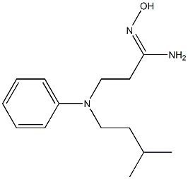 N'-hydroxy-3-[(3-methylbutyl)(phenyl)amino]propanimidamide 结构式