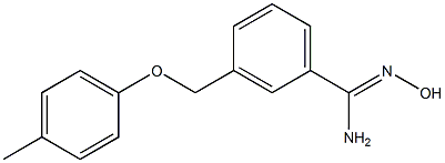 N'-hydroxy-3-[(4-methylphenoxy)methyl]benzenecarboximidamide 结构式