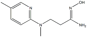 N'-hydroxy-3-[methyl(5-methylpyridin-2-yl)amino]propanimidamide 结构式