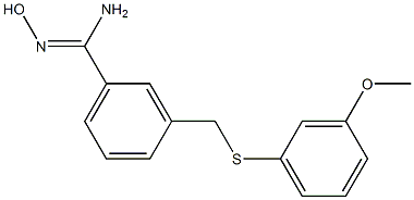 N'-hydroxy-3-{[(3-methoxyphenyl)sulfanyl]methyl}benzene-1-carboximidamide 结构式