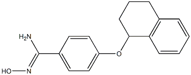 N'-hydroxy-4-(1,2,3,4-tetrahydronaphthalen-1-yloxy)benzene-1-carboximidamide 结构式