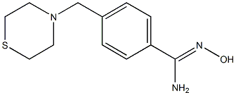 N'-hydroxy-4-(thiomorpholin-4-ylmethyl)benzene-1-carboximidamide 结构式