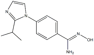 N'-hydroxy-4-[2-(propan-2-yl)-1H-imidazol-1-yl]benzene-1-carboximidamide 结构式