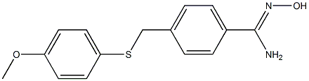 N'-hydroxy-4-{[(4-methoxyphenyl)sulfanyl]methyl}benzene-1-carboximidamide 结构式