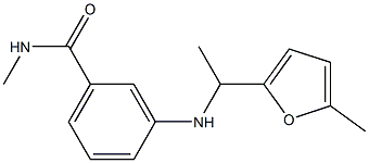 N-methyl-3-{[1-(5-methylfuran-2-yl)ethyl]amino}benzamide 结构式
