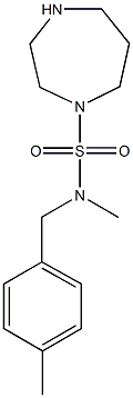 N-methyl-N-[(4-methylphenyl)methyl]-1,4-diazepane-1-sulfonamide 结构式