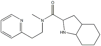 N-methyl-N-[2-(pyridin-2-yl)ethyl]-octahydro-1H-indole-2-carboxamide 结构式