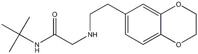 N-tert-butyl-2-{[2-(2,3-dihydro-1,4-benzodioxin-6-yl)ethyl]amino}acetamide 结构式